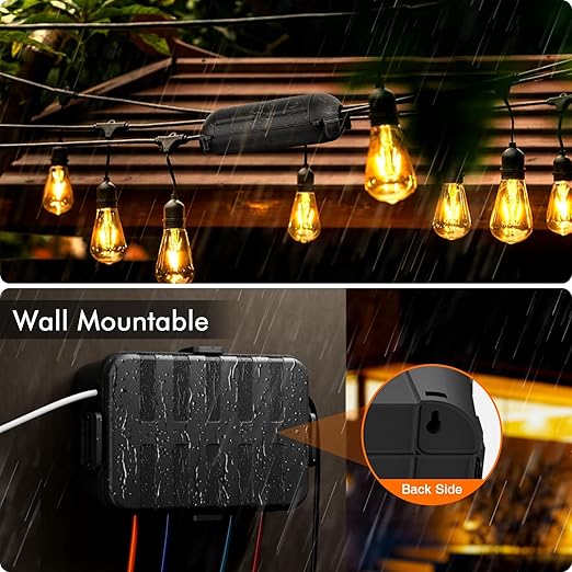 RESTMO 5-Piece Outdoor Waterproof Electrical Box Set – 12.5" x 8.5" x 5" Large & 7.1" x 2.3" x 2.3" Small, Weatherproof Boxes for Power Strip, Outlet, Plug, Socket, Timer, Holiday Light, Black - Image 5