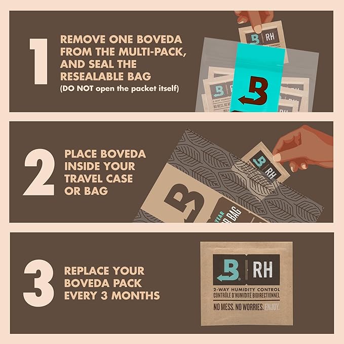 Boveda 72% RH 2-Way Humidity Control – Restores & Maintains Humidity – All in One Solution for Humidification- Patented Technology - Convenient & Versatile - 10 Count Resealable Bag - Image 5