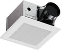 80CFM Bathroom Exhaust Fan with Grille: 20W Ceiling Mount Shower Ventilation Fan, 120V, White, Wet Rated, ETL Certified by JULLISON