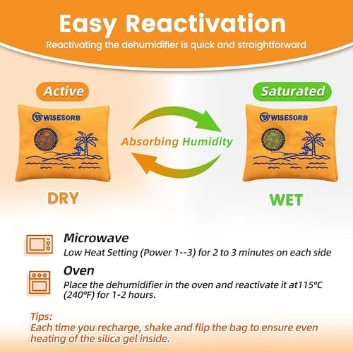 100gx5pcs Rechargeable Desiccant Packs for Storage, Reusable Dehumidifier Bags Visible Color Indicating Silica Gel Packets Moisture Absorbers for Safe Closet 3D Filaments Electronics Camera - Image 2
