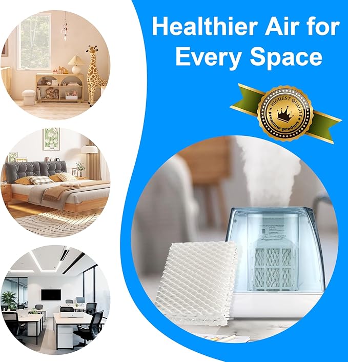 WF813 Humidifier Filter Replacement for Equate EQWF813/EQ-2119-UL, Relion RCM-832/RCM-832N, Procare PCWF813/PCCM-832N Cool Mist Humidifier Wick Filters 4 Pack - Image 6