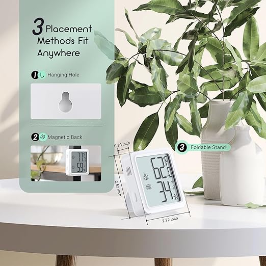 INKBIRD WiFi Thermometer Hygrometer, Indoor Temperature Sensor IBS-TH3-PLUS with Electronic Display, Humidity Monitor with App Alert 1 Year Data Storage Export, Digital Remote Monitor for Room - Image 2