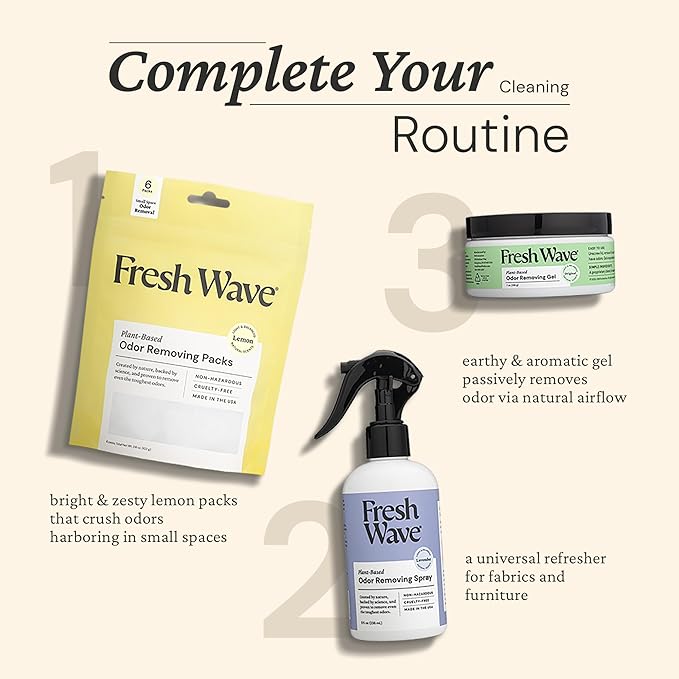 Fresh Wave Lemon Odor Eliminating & Deodorizing Packs | Bag of 6 | Safer Odor Relief for Small Spaces | Natural Plant-Based Odor Eliminator | Odor Absorbers for Home - Image 6