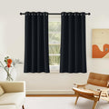 NICETOWN Black Out Curtain for Kitchen Over Sink, Grommet Thermal Curtain Window Treatment Solid Light Blocking Soundproof Drape for Bedroom/Night Shift, 1 Panel, W46 x L54 by NICETOWN