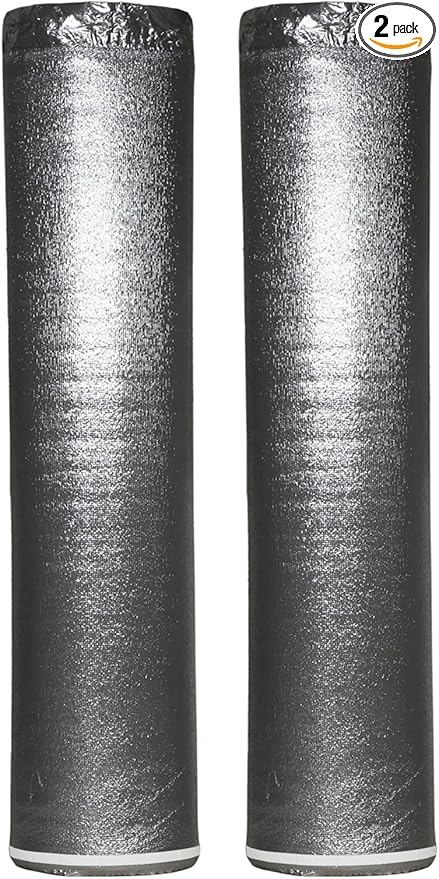 400SQFT AMERIQUE 3MM Thick Flooring Silver Underlayment Padding with Tape & Vapor Barrier 3-in-1 Heavy Duty Foam (400SF Total, Pack of 2 Rolls, 200SF/Roll) by AMERIQUE