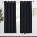 NICETOWN Black Blackout Curtain 78 inch Length, W55 x L78 Inch, 8 Grommets Top, 1 Piece, Thermal Insulated Modern Window Treatment Soundproof Drape Panel for Bedroom/Living Room by NICETOWN
