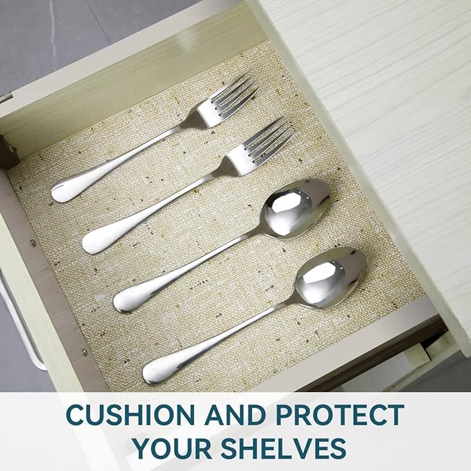 Non Adhesive Shelf Liner 20 Inch x 30 Feet Kitchen Cabinet Liner, Anti-Slip Cabinet Liner, Waterproof Drawer Liner, Kitchen Cabinet Liners for Shelves Easy to Trim - Image 7