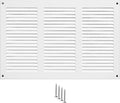 10x6 Vent Cover (Duct Opening) - White HVAC Return Air Grille for Wall and Ceiling - Metal AC Vent Cover with Mesh - Rectangular Ventilation Register - External Dimensions: 11.81" W x 7.87" H by TURvent