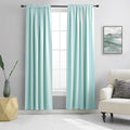 DONREN 2 Panels Blackout Curtain Panels for Bedroom - Room Darkening Thermal Insulated Drapes with Rod Pocket(Aqua,42 by 84 Inch) by DONREN