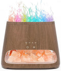 SALKING Colorful Flame Fire Diffuser Humidifier, Himalayan Salt Lamp, 7 Colors Changing Oil Diffuser, Ultra-Quiet Essential Oils Aromatherapy Diffusers for Large Room, Bedroom,150ml (Dark) by SALKING