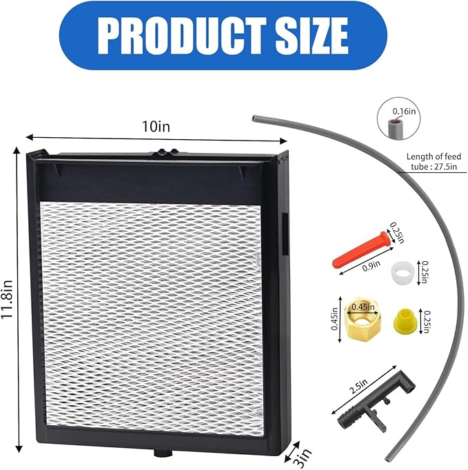 4793 Humidifier Maintenance Kit with No.10 Water Panel Model Included Strainer, Drain Spud, Orifice, Scale Control Insert Compatible with Aprilaire Whole Home Humidifier Models: 110, 220, 550, 558 - Image 2