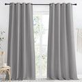 NICETOWN Blackout Curtain & Drape 96 inch Length, 55 inch Wide, Sold by 1 Panel, Silver Grey Color, Noise Reducing Drapery for Living Room/Farmhouse by NICETOWN