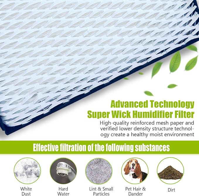 1040 Super Wick Humidifier Filter Replacement Compatible with Aircare Essick Air 3D6100 5D6700 76D100 CM330ABLK CM330AWHT CM330DBLK CM330DWHT - Image 4