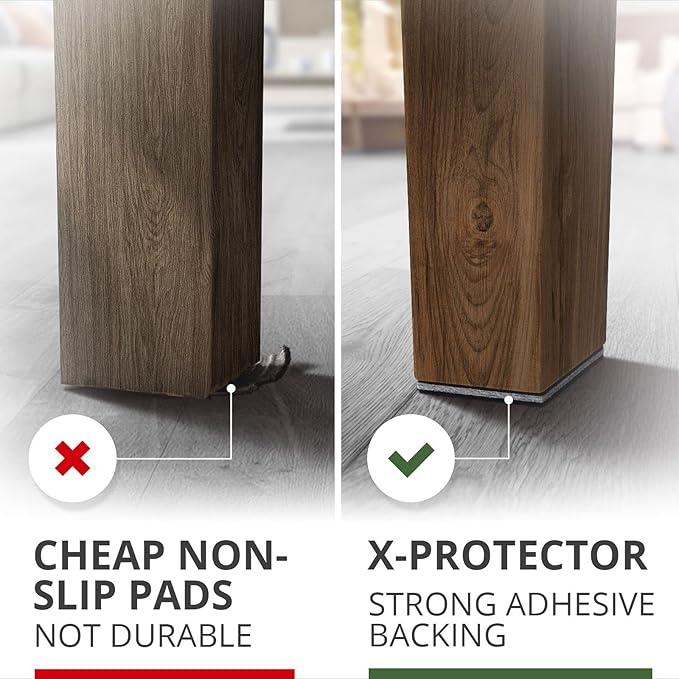 Non Slip Furniture Pads X-PROTECTOR - 8 PCS 4" - Premium Furniture Grippers! Rubber Feet Hardwood Floor Protectors for Furniture Legs - Couch Stoppers - Keep Your Furniture in Place Forever! - Image 5