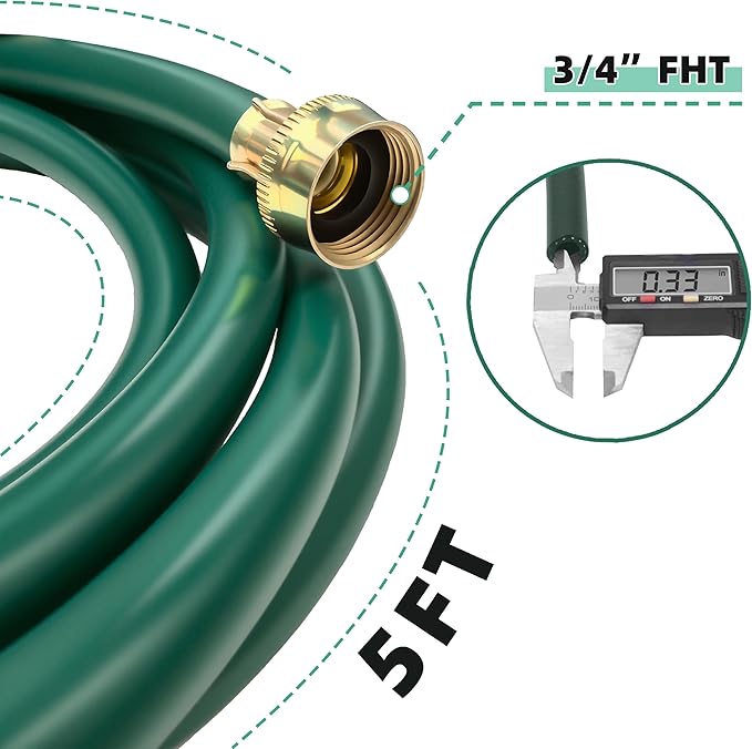 Burst-Proof Dehumidifier Drain Hose – 5 FT Green Rubber, 3/4" FHT, Heavy Duty, Flexible, Leak-Resistant for Efficient Water Drainage,CUPC and NSF-61 Certificated - Image 5