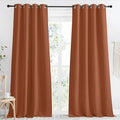 NICETOWN Blackout Curtain 118 inch Long, W55 x L118, 1 Panel, Burnt Orange, Thermal Insulated Window Treatment with Grommet Room Darkening Thermal Insulated Panel for Bedroom/Living Room by NICETOWN