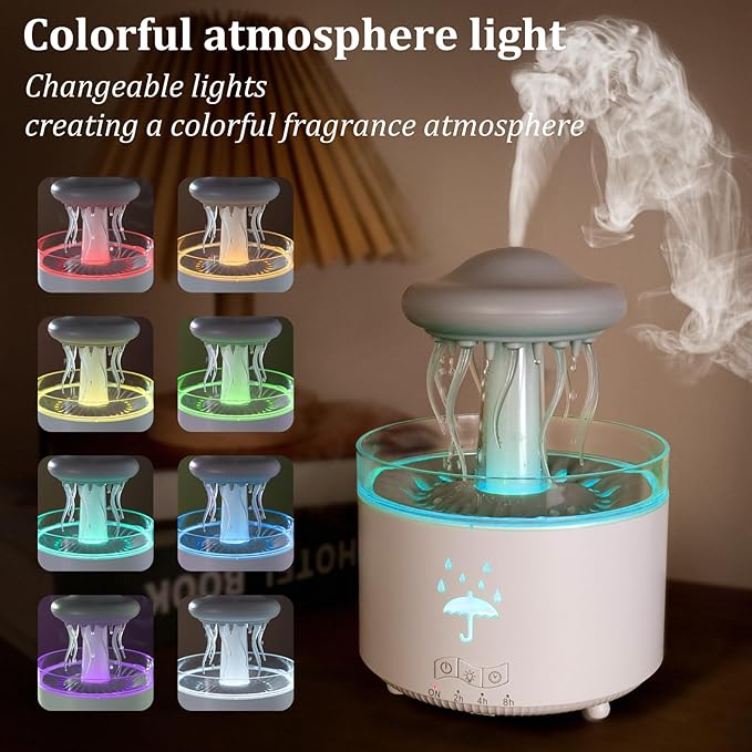 Essential Oil Diffuser for Home, Bedroom Humidifiers, Air Scent Aroma Aromatherapy Ultrasonic Humidifier Machine Timer Small Mini difusor de Aromas para casa Living Room Office Decor Gifts Jellyfish - Image 4
