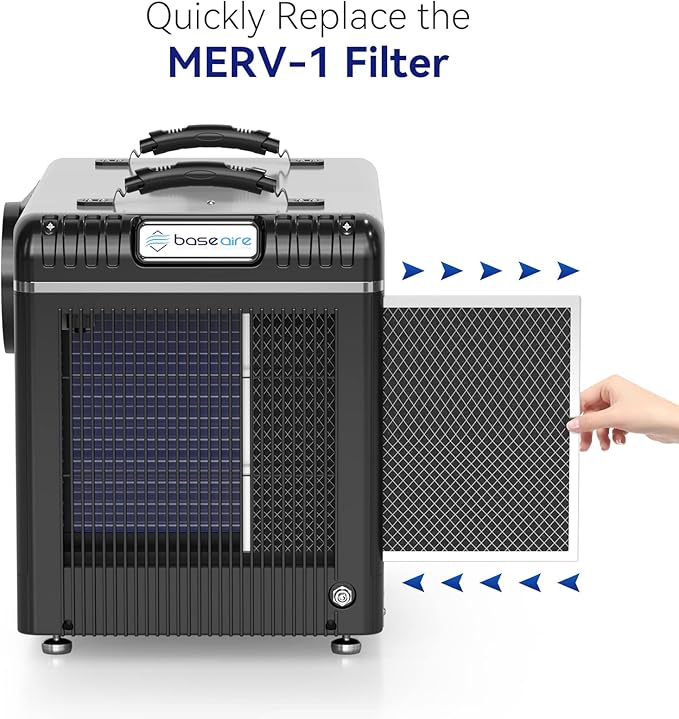 BASEAIRE MERV-1 Filter Replacement Set for AirWerx 90-new AirWerx 90X Series Filters 3 Pack - Image 3