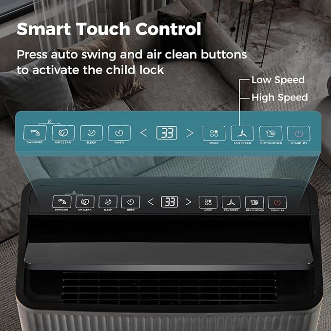 COSTWAY 4,500 Sq. Ft Dehumidifier for Basement, 3-Color Humidity Indicator, Dry Clothes Mode, 12" Drain Hose & Wheels, 57 Pints Dehumidifier for Large Room (Black) - Image 2