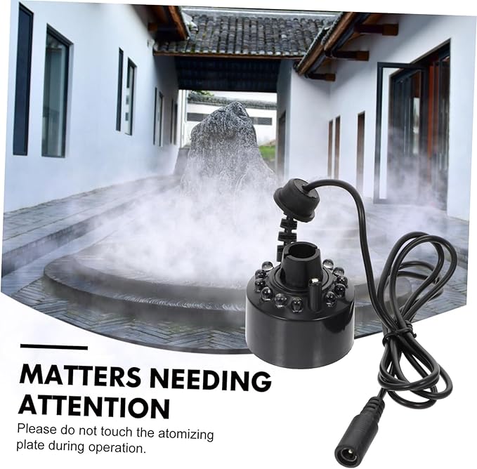 Fog Maker with Light Mist Effect Ultrasonic Atomizing Head for Fish Tank Rockery Aquarium Indoor Garden Bonsai Decor Low Noise Machine - Image 2