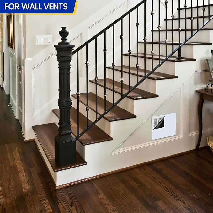 Square Magnetic Vent Covers, 12" x 12" (2 Pack), Extra Strong Magnets, Fits Steel Vents Only, Complete Seal, Air Vent/Register Covers for Home Ceiling, Wall, HVAC, AC, and Heater Vents - Image 7