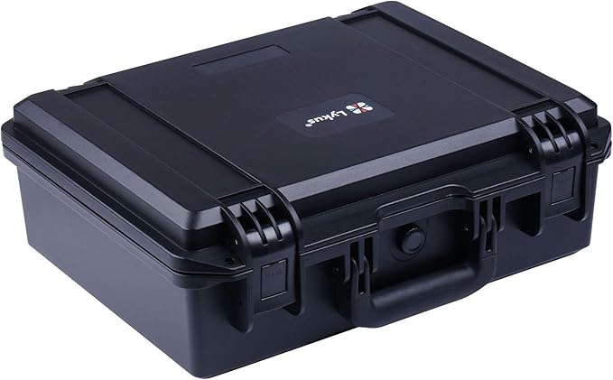 Lykus HC-3810 Waterproof Hard Case with Customizable Foam Insert, Interior Size 14.96x11.02x5.3 in, Suitable for camera,lens,drone,mic,flashlight,telescope,action cam,electronics,tools,and more by Lykus