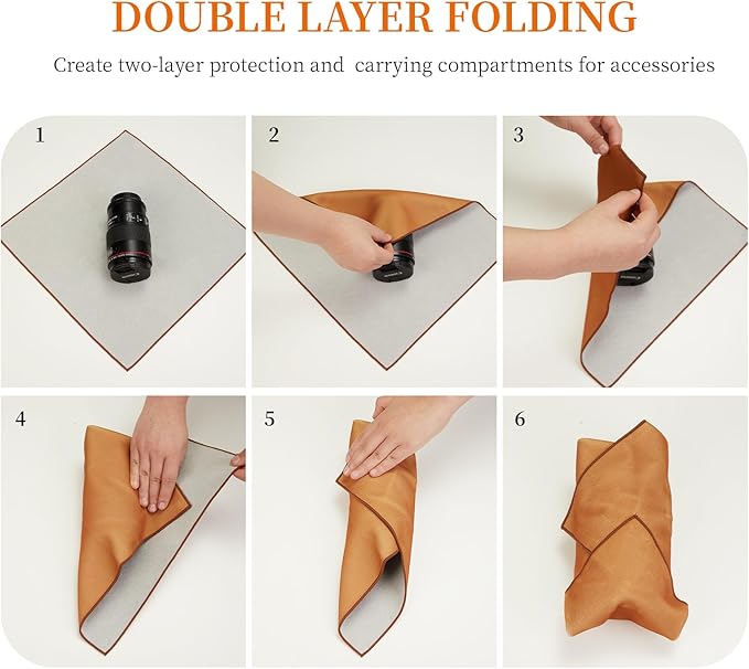 Camera Protective Wrap, Lens Protector, Magic Self-Adhesive Cloth for DSLR/Camera Lens/Phone/Accessories, 13.8''*13.8 - Image 7