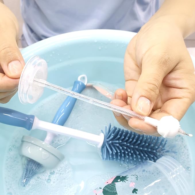 Silicone Cleaning Brush, 12" Long Handle Water Bottle Cleaner for Baby, Sports, Vase, Glassware, and Smaller Diameter Openings - Image 5