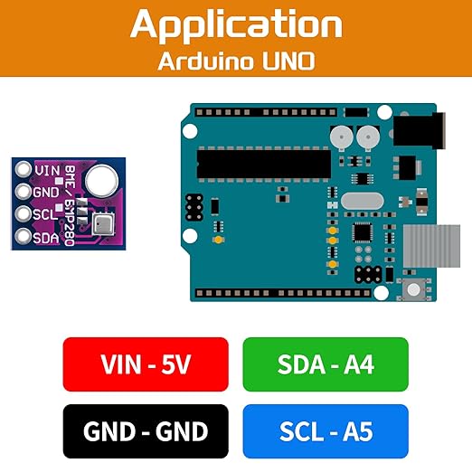 4pcs BME280 5V Sensor Module GY-BME280-5 Atmospheric Pressure Sensor Temperature Humidity Sensor I2C Interface Compatible with Arduino - Image 4