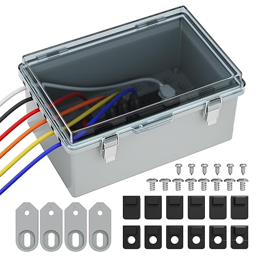 Joinfworld Waterproof Extension Cord Cover 11.4x7.5x5.5 Outdoor Electrical Box for Outside Weatherproof Clear Cover Enclosure for Power Strip Outlet Plug Cable by Joinfworld