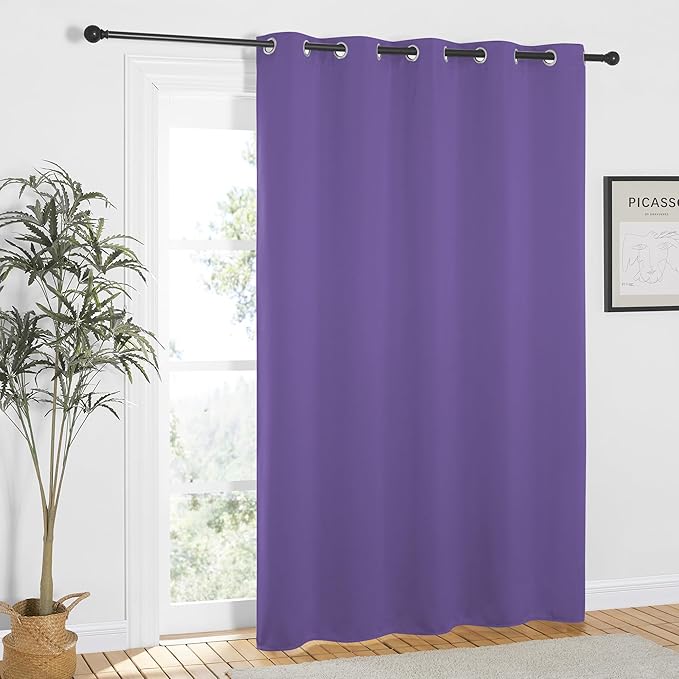 NICETOWN Lilac Purple Blackout Curtains 84 inch Length, Grommet Top Room Darkening Drapes for Bedroom Living Room, Light Blocking Window Covering for Privacy (W66 x L84 Inch, 1 Panel) - Image 7