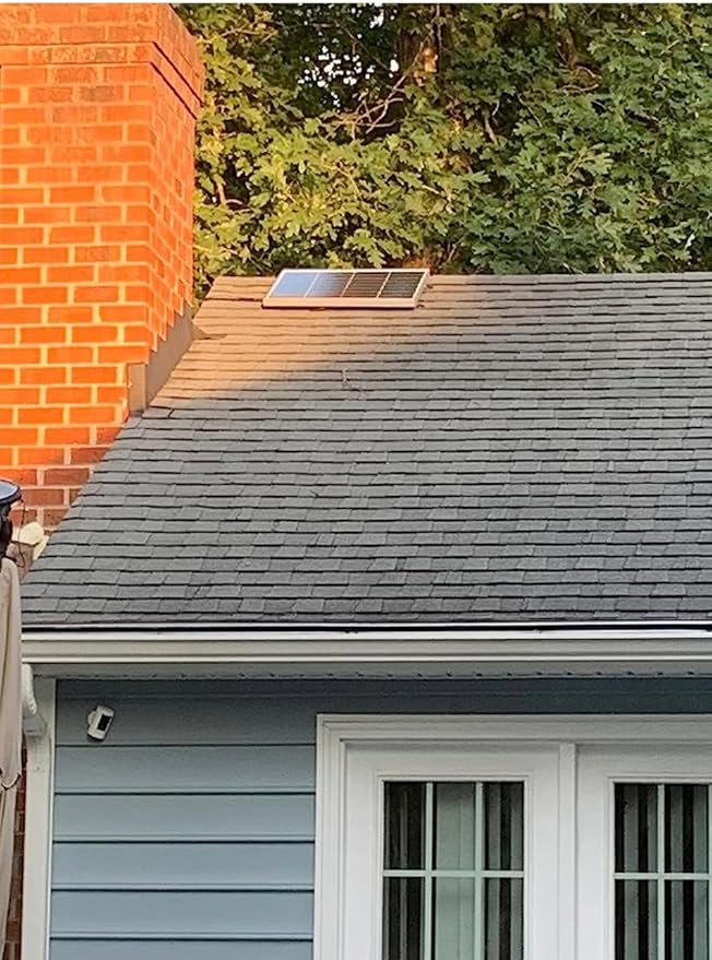 Amtrak Solar Powerful Attic Exhaust Fan Quietly Cools your House Ventilates your house, garage or RV and protects against moisture build-up (12" Fan 10" Blade Only) - Image 6