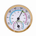 Mini Indoor Thermometer Hygrometer Analog 2 in 1 Temperature Humidity Monitor Gauge for Home, Room, Outdoor, Offices, Display Mechanical (No Battery Needed) (Gold-1 Pack, Gold-1 Pack) by LayscoPro