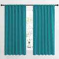 NICETOWN Peacock Blue Blackout Curtains Panels for Window, Thermal Insulated Rod Pocket Blackout Drapes/Draperies for Living Room (2 Panels, W62 x L63 inches) by NICETOWN