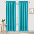 DWCN Blackout Curtains Room Darkening Thermal Insulated Bedroom Curtains Window Curtain Panels, 52 x 84 inches Long, Set of 2 Turquoise Rod Pocket Drapes by DWCN