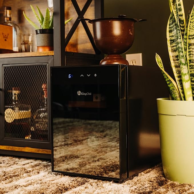 KingChii 16L Electric Cigar Humidors with Temperature Control System, Cigar Cabinet with Spanish Cedar Wood Shelves & Hygrometer, Father's Day Gifts for Men (2 Layers 100 Capacity) - Image 7