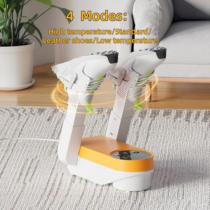 Aottop 160W Shoe Dryer for Boots & Shoes, 4 Drying Modes, 100-400 Minutes Timer, 55℃/131°F Constant Heat, Fast Drying & Deodorizing for Shoes, Socks, Boots - Ideal for Home, Office, Travel - Image 3