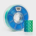 R3D Dual Color Silk PLA Filament, Co-Extrusion 3D Printer Filament 1.75mm, 30-370 mm/s High Speed PLA, Dimensional Accuracy +/- 0.02 mm, 1KG Plastic Spool (Silk Blue-Green) by R3D