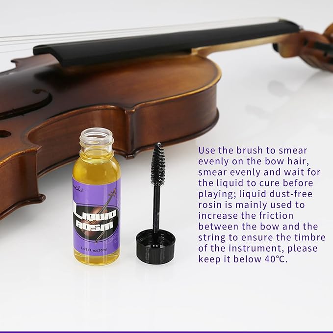 Violin Cleaner Care Cleaning Kit,Maintenance Kit,Beeswax,Liquid Rosin,Rosin Remover,String Oil,Polish,Violin Humidifier,Violin String Brush,Cleaning Clot. - Image 2