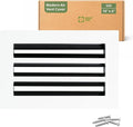 Modern Air Vent Cover 10x6 (Duct Opening) – Aluminum Linear Slot Diffuser, Decorative White HVAC Register with Slim Design for Wall & Ceiling, Quiet & Adjustable Airflow by GREENVENT