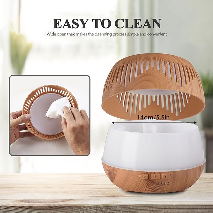 Humidifiers for Bedroom Large Room Home Baby Kids Whole House Hotel Office Desk Plant,500ml Cute Aromatherapy Portable Ultrasonic Cool Mist Humidifier with Essential Oil Diffuser Light Remote - Image 6