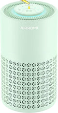 AIRROMI Air Purifier for Bedroom with HEPA 3-in-1 Filter, Pet Air Purifier for Home Cat Pee Smell, Covers Upto 990 Ft², Quiet 360°intake Air Cleaner for pet hair,allergies,Dust,Smoke A2001 Green by AIRROMI