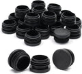 1" (25mm) Plastic Hole Plugs Black -Round Chair Leg Caps, Flush Mount Pipe Plugs, Tubing End Caps for Metal&Wood Legs Tube, Outdoor Furniture Feet caps & Table Plastic Plugs, 24 PCS by EASYEAH