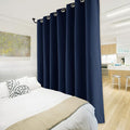 NICETOWN Warm Curtain for Winter, 100% Blackout Patio Sliding Door Wide Lined Drape, Keep Warm Drapery, Sliding Glass Door Panel for Night Shift (Navy, 1 Panel, 100 inches Wide x 84 inches Long by NICETOWN