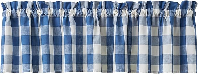 Park Designs China Blue Buffalo Check Valance 14" L by ParkDesigns