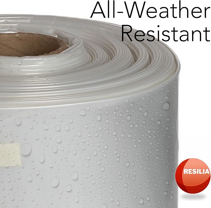 RESILIA Clear Construction Film - Heavy-Duty 4 Mil, 0.004 Inch, Indoor/Outdoor Plastic Sheeting, Drop Cloth, Moisture and Vapor Barrier for Painting, Garden, Furniture, 8' by 25' Roll, Made in USA - Image 6