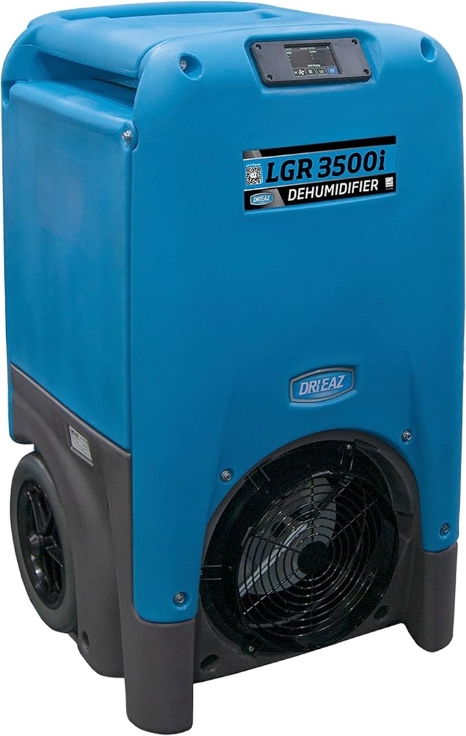 Dri-Eaz LGR 3500i Industrial Dehumidifier w/Pump, Portable Commercial Dehumidifier w/ Drain Hose, Safe & Efficient for Basement & Garage, 30 Gallon by DriEaz