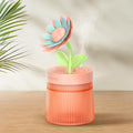 Cute Flower Mini Humidifier, 260ml Sunflower Portable Small Humidifier, Desktop Humidifiers Cool Mist Humidification for Home, Bedroom, Baby Nursery, Office & Indoor Plants, USB Powered (Pink) by Cerrota