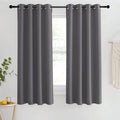NICETOWN Blackout Bedroom Curtain 63 inch Long - Grommet Room Darkening Thermal Insulated Sound Reducing Solid Vertical Drape for Nursery/Living Room (1 Panel, 46 x 63 Inch, Grey) by NICETOWN