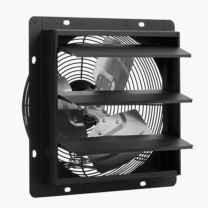 VEVOR 10 inch Exhaust Fan, Wall Mounted Attic Fan with Variable Speed, Temperature & Humidity Controller, 1000 CFM, Automatic Shutter - Image 9